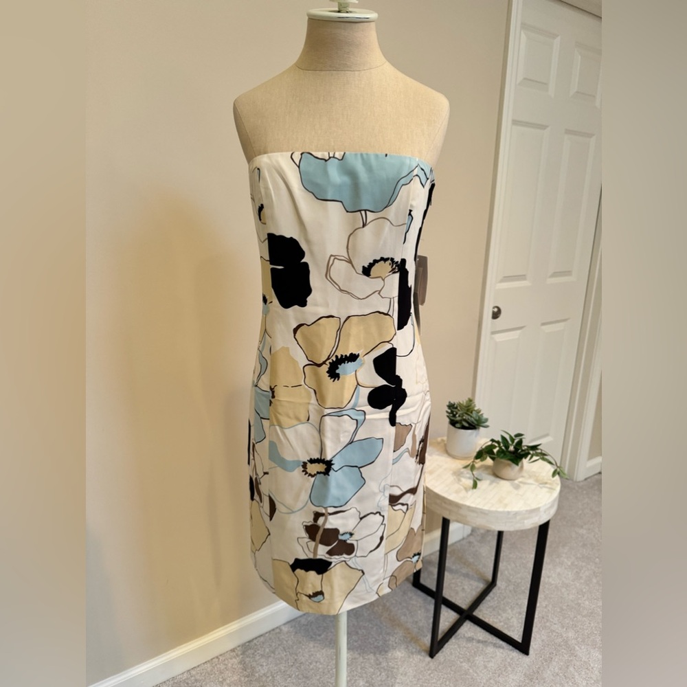 Worth Petite Strapless Silk Dress NWT - Sz 8
